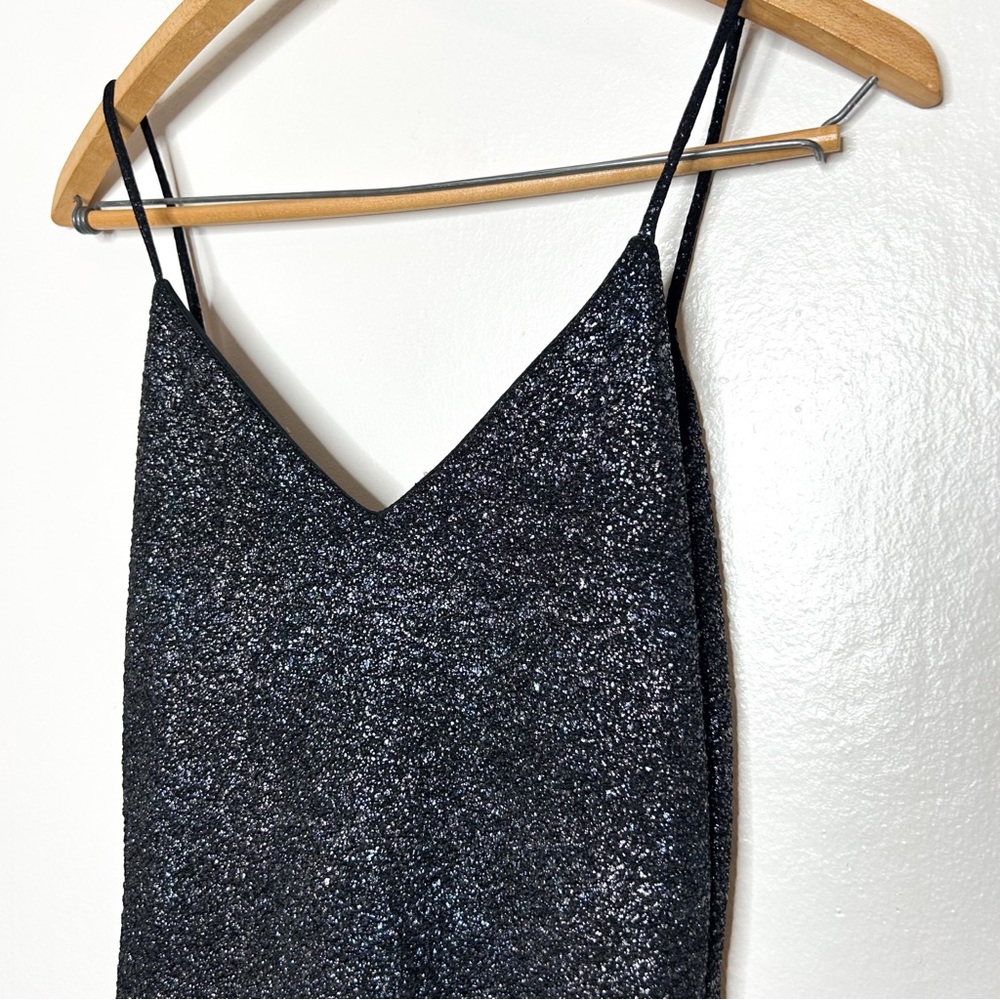 Mezzanine USA Sparkle Glitter Festive Party Bodycon Mini Dress Medium M - Picture 3 of 8